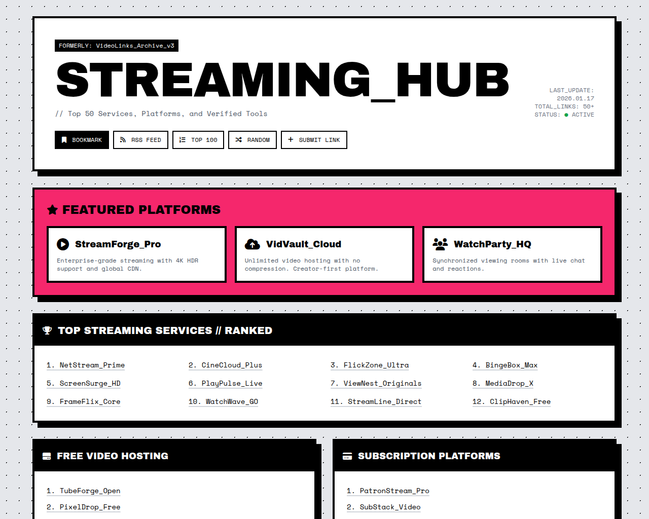 Streaming Hub Preview