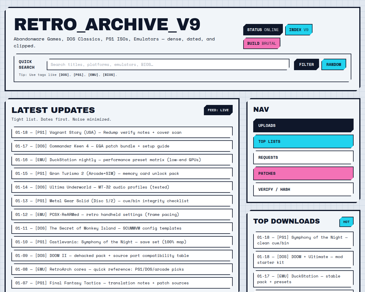 Retro Archive Preview